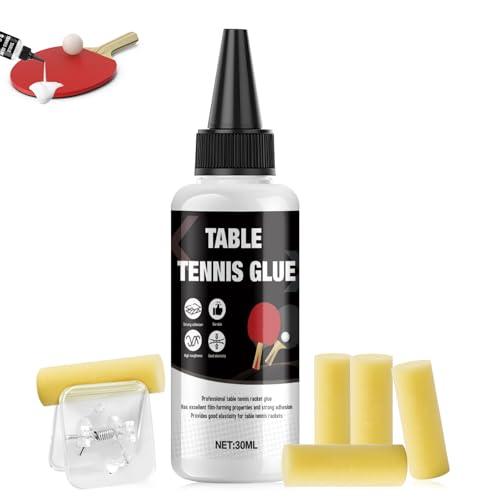 WEILAOK Colla per Tennis da Tavolo, Colla da Ping Pong, Colla per Racchetta da Ping Pong, Formazione Rapida della Pellicola, Viene Fornito con Clip e Spugna Applicatrice
