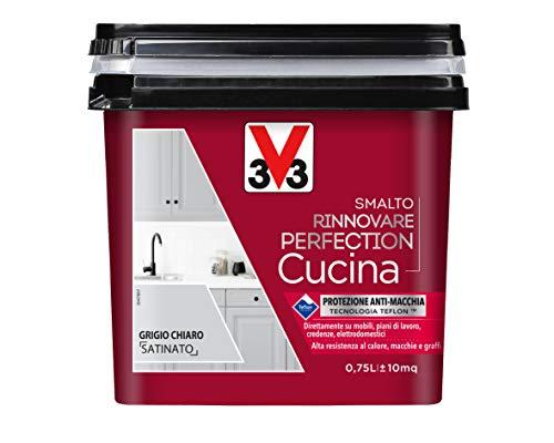 V33 Smalto Rinnovare Perfection Cucina Grigio Chiaro Satinato 0,75 L