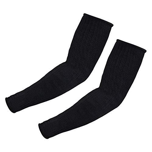 Fdit Manicotti Protezione Braccia Antitaglio Livello 5, Filo Acciaio Inox Protezione Professionale da Taglio Graffi Urti e Calore per Lavoro Unisex Taglia Unica (Nero)