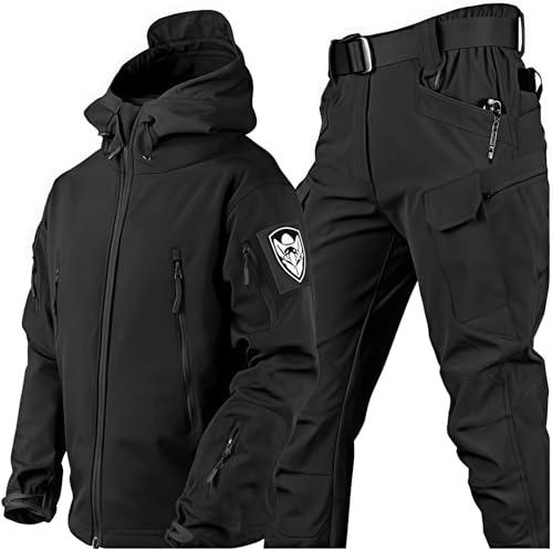 VBVARV Uniformi Tattiche Uomo Set Tute Combattimento dell'Esercito Militare Impermeabile Set Pantaloni Giacca Mimetici Softshell Vestiti Caccia,A,L