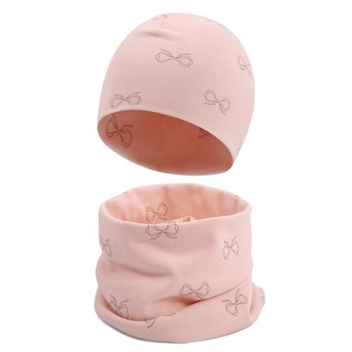 Cheerful Mario Cotone Berretto e Sciarpa Scaldacollo Coordinati per Bambini Modello Carino Neonato Cappello y Sciarpa