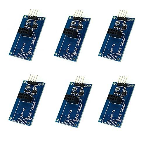 ZkeeShop 6Pcs Serial Wireless WiFi ESP8266 ESP01 3.3V 5V ESP-01 Serial Adapter Module for Arduino