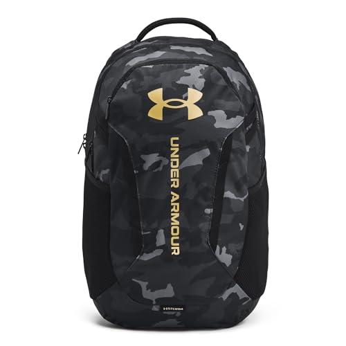 Under Armour Uomo Zaino Hustle 6 Da 29 Litri, Black/Metallic Gold, One Size