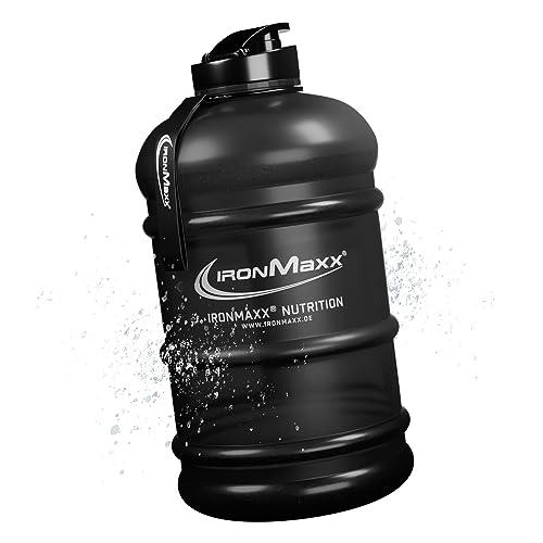 IronMaxx Water Gallon - Frosted Black 2200ml | Senza BPA e DEHP | Borraccia ermetica con scala graduata | Disponibile in vari colori – perfetta per sport, lavoro e uso quotidiano