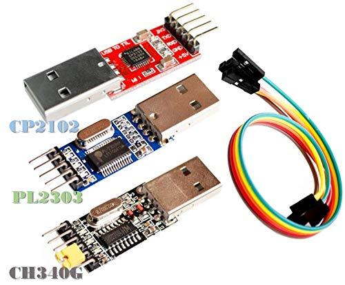 3pcs USB to Ttl Module 1pc PL2303 + 1pc CP2102 + 1pc CH340G USB UART Module | Modulo Adattatore seriale da USB a Ttl: 1pc con chipset PL2303 + 1pc con chipset CP2102 + 1pc con chipset CH340G