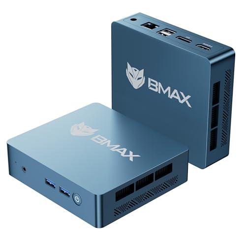 BMAX Ufficio Mini PC Win 11 Pro Intel 5205U (supera N4000, fino a 1,9 GHz), 8 GB DDR4 256 GB NVMe SSD, Mini computer desktop espandibile fino a 64 GB DDR4/2 TB SSD, DP HDMI 4K, WiFi/BT/RJ45