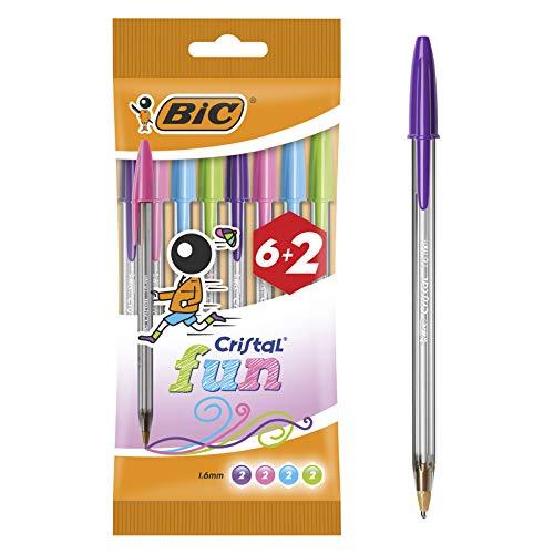 BIC 8963811 - Confezione da 6+2 penne a sfera, multicolore