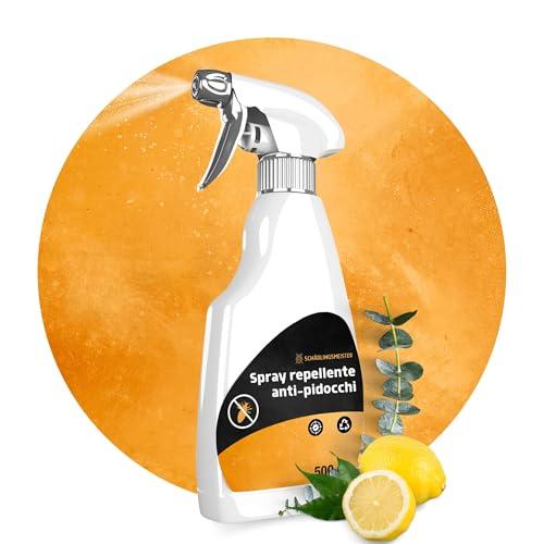 Spray repellente per pidocchi - 500 ml - Spray per tessuti e mobili - Protezione con estratto di eucalipto e crisantemo - anti-pidocchi - Previene l’infestazione - Made in Germany