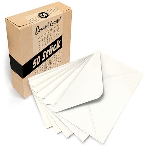 Japun - buste bianche (50 pezzi) di carta, busta senza finestra - DIN C6-162 x 114 mm