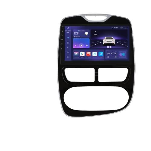 Autoradio Android 14 per Renault Clio 2012-2019, 8-core 4G+32G navigazione GPS radio, con CarPlay wireless Android automatico Bluetooth WiFi mirror link fotocamera posteriore/anteriore FM