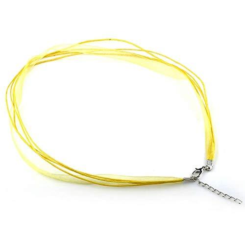 1 Base collana in organza giallo