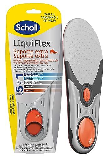 Dr.Scholl's Liquiflex Extra Supporto, Solette Regolabili Anti-Odore in Memory Foam con Tecnologia 5 in 1 per Scarpe da Lavoro, Stivali e Scarpe Antinfortunistiche, Taglia L (41-46.5)