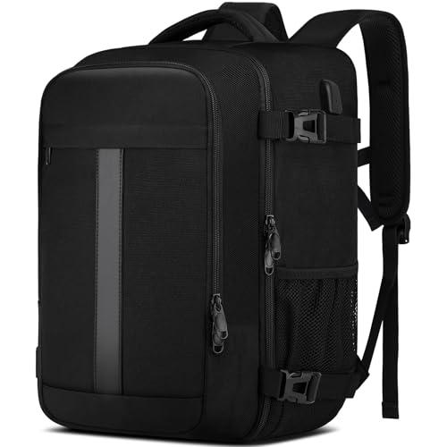 Zaino 40x30x20 per Ryanair Bagaglio a Mano per Wizzair Eurowings Zaino da Viaggio Aereo 24L Borsa da Cabina per Voli,14 Pollici Zaino Porta PC con Caricatore USB Zaino da Viaggio per Donna Uomo,Nero