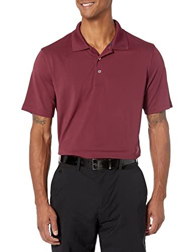Amazon Essentials Polo da Golf a Maniche Corte ad Asciugatura Rapida Uomo, Bordeaux Intenso, L