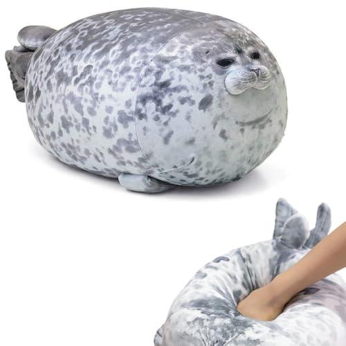 KIRZAX Foca Peluche Cuscino da Abbracciare, 30cm Carino Peluche Animale Paffuto, Regalo per Bambini & Amici