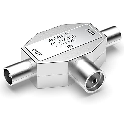 RedStar24 Sdoppiatore antenna 2 vie - Distributore antenna - Splitter TV