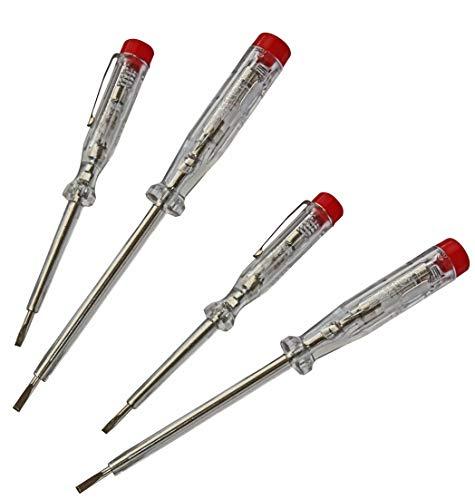 H+H H+H Werkzeug 45200 45500 Vde Tester Standard Di Tensione, Tester Di Fase, Set Fino A 250 V, 4 Pezzi (2 x 45200/2 x 45500), 2 x 140 mm/2 x 190 Mm, Trasparente/Rosso