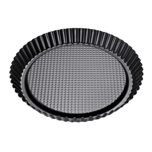 Zenker Stampo Crostata fondo a Nido d'Ape Ø28Cm, Linea Black Metallic, Rivestimento Antiaderente (Colore: Nero Metallizzato), Quantità: 1 Pezzo, Acciaio