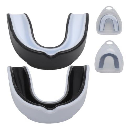 Paradenti Boxe 2 Pezzi per Bambini e Adulti, Doppio Strato in EVA per Kickboxing MMA Rugby Calcio Sport da Contatto con Custodia Mouthguard per Scuola Palestra Allenamento