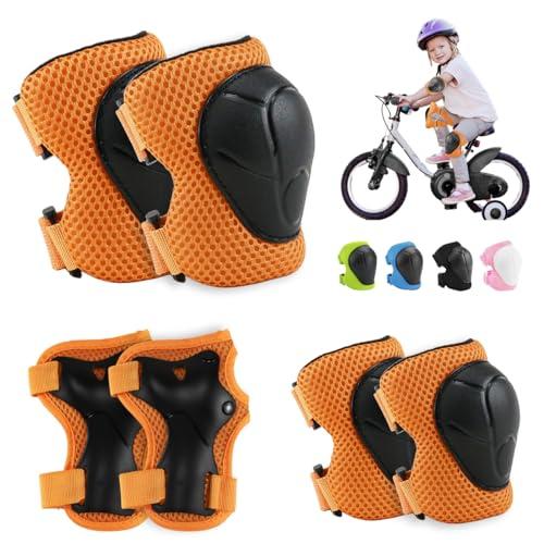 Protezione Kit per Bambini 6 in 1 Protezioni Skateboard Bambino Set di Ginocchiere Protezioni Ginocchiere Gomitiere Tutore Polso Set per Ragazze Ragazzi Skateboard Bicicletta Pattinaggio Monopattino