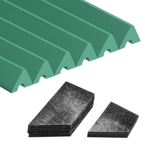 PolyMath Biliardo K66 Cuscinetto in Gomma per Tavolo da Biliardo (Set di 6) paraurti di Ricambio Accessori – 7/8/9 Piedi e Set di federe da 12 – 3 mm / 0,12 Pollici