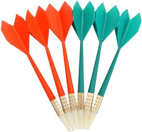 POFET 6 freccette con punta morbida per bersaglio di sicurezza, solo 3 freccette ciascuna in verde e rosso