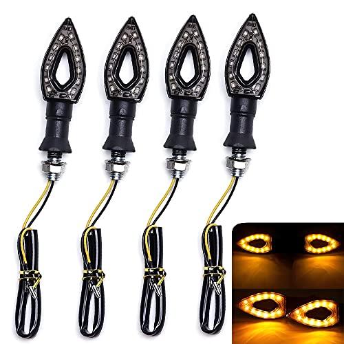 SFONIA 4pz Indicatori di Direzione Frecce Moto LED Indicatori Segnale Luce Impermeabile 12V Universale per Moto Scooter Quad Cruiser Off Road