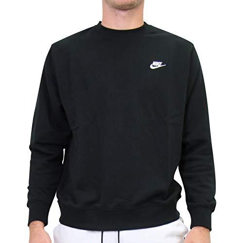 Nike Sportswear Club, Maglia A Girocollo in French Terry Uomo, Black/White, S