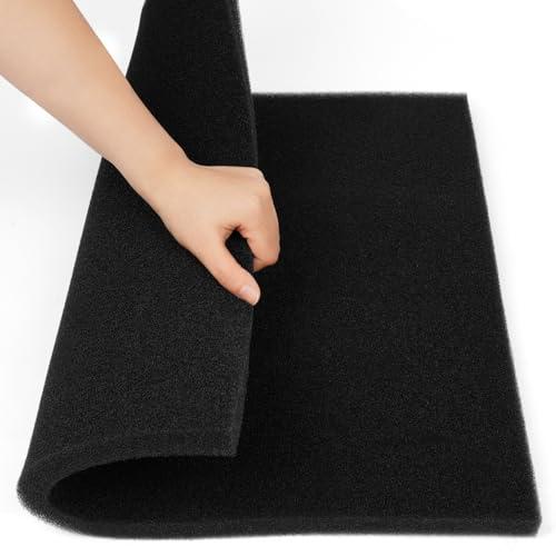 APXEL Spugna Filtrante, Nero Pori Medi 50 * 50 * 2cm-35PPI Schiuma Filtrante, Spugne Filtro per Acquari, Vasche di Raccolta E Sistemi Idroponici