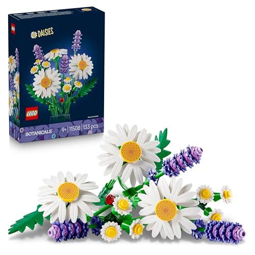 LEGO Botanicals Margherite - Bouquet di Fiori Artificiali con Margherite Finte e Lavanda - Decorazione per San Valentino - Regalo di Compleanno per Bambine da 9 Anni e Adulti Amanti dei Fiori 11508