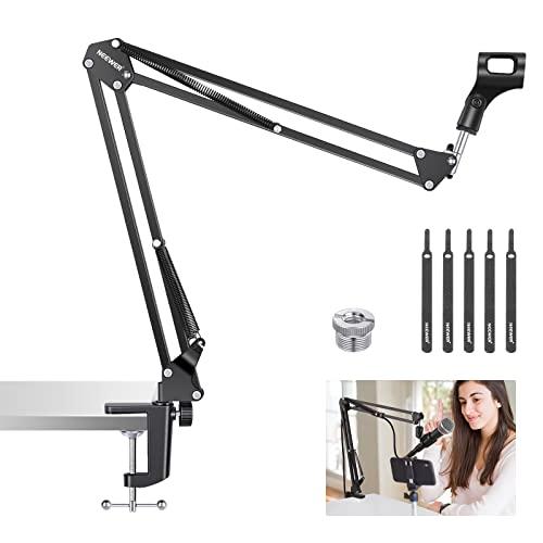 NEEWER Braccio per Microfono, Supporto per Microfono con Braccio per Microfono Supporto a Forbici a Sospensione con Braccio con Adattatore a Vite da 3/8