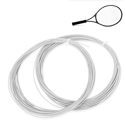 Corda per racchetta da badminton, 2 pezzi 10 m Alta flessibilità Corda da badminton Corda per racchetta da allenamento Linee per racchetta Badminton Accessorio per riparazione(Bianca)