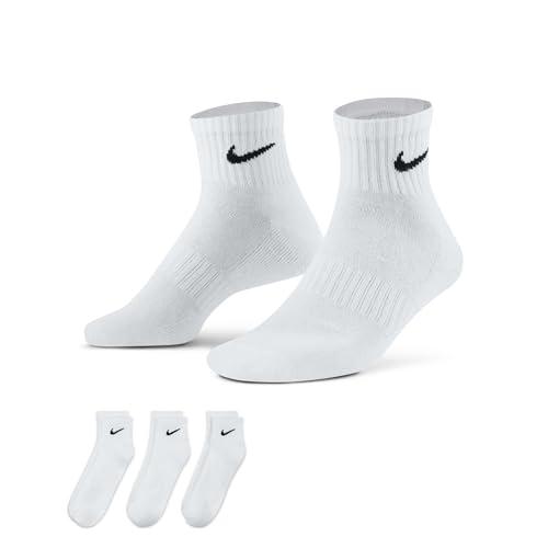 Nike Everyday Cushioned Calzini, Bianco (White/Black), M Uomo