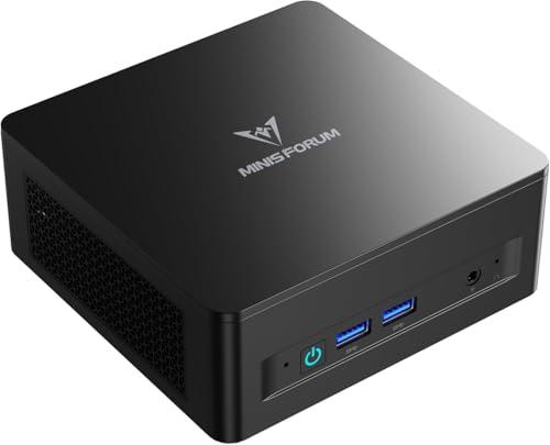 MINISFORUM UM760 Slim Mini PC, AMD Ryzen 5 7640HS (6 core / 12 thread, fino a 5,0 GHz), 32 GB DDR5, SSD PCIe 4.0 da 1 TB, DP/HDMI 2.1 / USB 4, Wi-Fi 6E / Bluetooth 5.2