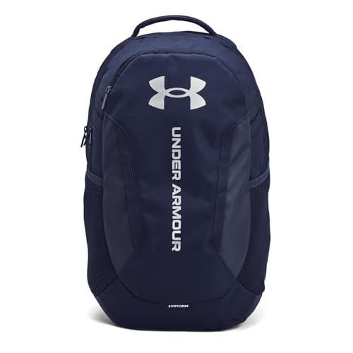Under Armour Uomo Zaino Hustle 6 Da 29 Litri, Midnight Navy/Metallic Silver, One Size