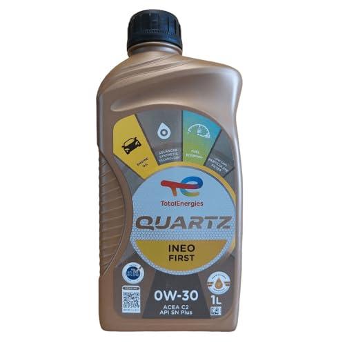 OLIO MOTORE TOTAL QUARTZ INEO FIRST 0W30 ACEA C2 (AGGIORNAMENTO ACEA C1) TOTALMENTE SINTETICO E ORIGINALE. SPECIFICO PER MOTORI EURO 6 E 6.2 CONFEZIONE 1 LITRO.
