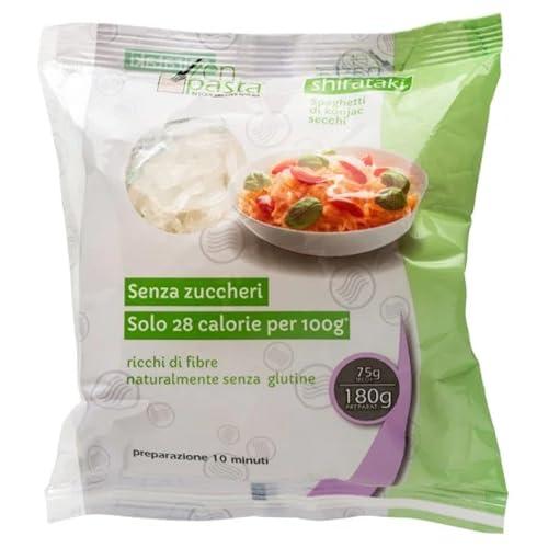 Zen Pasta Shirataki Spaghetti Konjac secchi - Spaghetti Shirataki a basso contenuto calorico - Senza glutine e ricchi di fibre - 75g Monodose