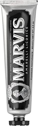 Marvis Dentifricio (Liquirizia e Menta) - 85 ml, Nero (Dentifricio)