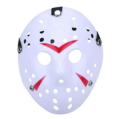 Boolavard Horror Halloween Costume Hockey Mask Party Puntelli Cosplay Maschera (Bianca)