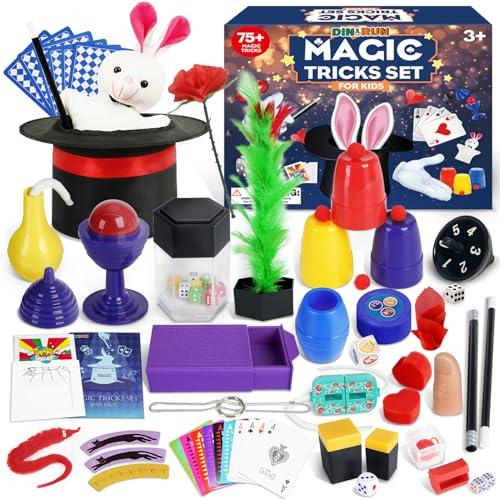 Giochi di Magia per Bambini Giochi Bambini con Bastone Magico & Cappello Magico & Istruzioni, Regalo Bambini 6 7 8 9 10 11 12 Anni, 75+ Trucchi di Magia