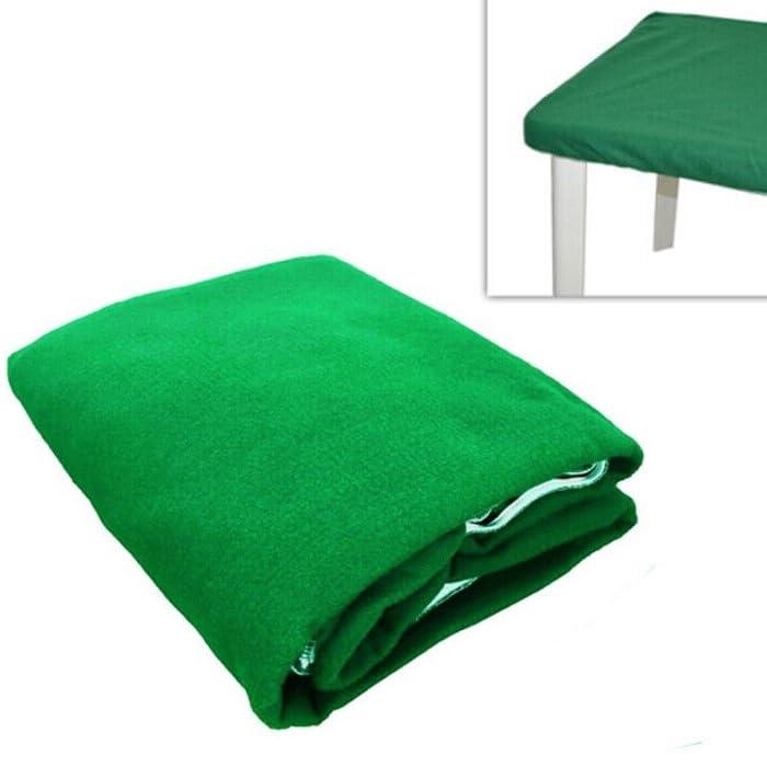 Panno Verde da Tavolo Rettangolare 140x180 cm, Tappeto in Tessuto per Giochi da Tavolo di Carte, Blackjack, Poker Texas Hold'em, Scopa, Scala 40, Ramino, Dadi, Copritavolo, Giochi di Società