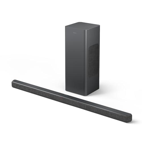 Philips TAB6309 Soundbar 2.1 con subwoofer wireless - 2.1 canali 320W, DTS Virtual X, Bluetooth 5.4, HDMI ARC, Connessione ottica e connettività USB - Grigio Scuro