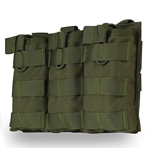 MOLLE Borsa tattica per caricatore a tre gambe, borsa ad alta velocità AK AR M4 FAMAS Mag Military Paintball Airsoft Nylon 1000D