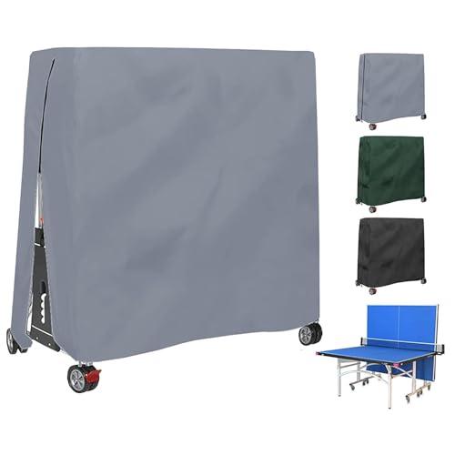 Copertura per Tavolo da Ping Pong Esterno Impermeabile Poliestere Oxford Resistente 165×70×185cm ﻿ (Grey)