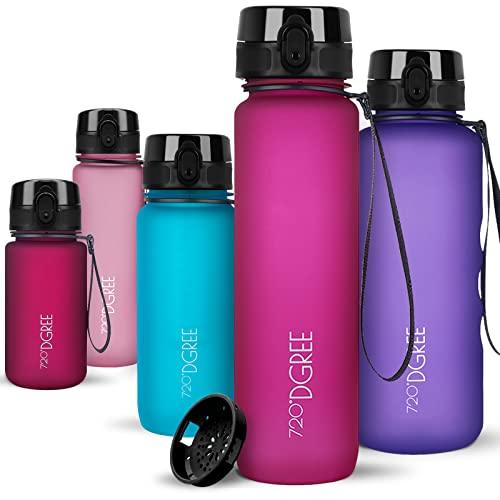 720°DGREE Borraccia 1 Litro “uberBottle“ +Setaccio, softTouch - Senza-BPA, Prova di Perdite - Bottiglia, Borracce d'Acqua Sportiva per Palestra, Ciclismo, Gym, All'aperto, Escursioni, Viaggio, Lavoro