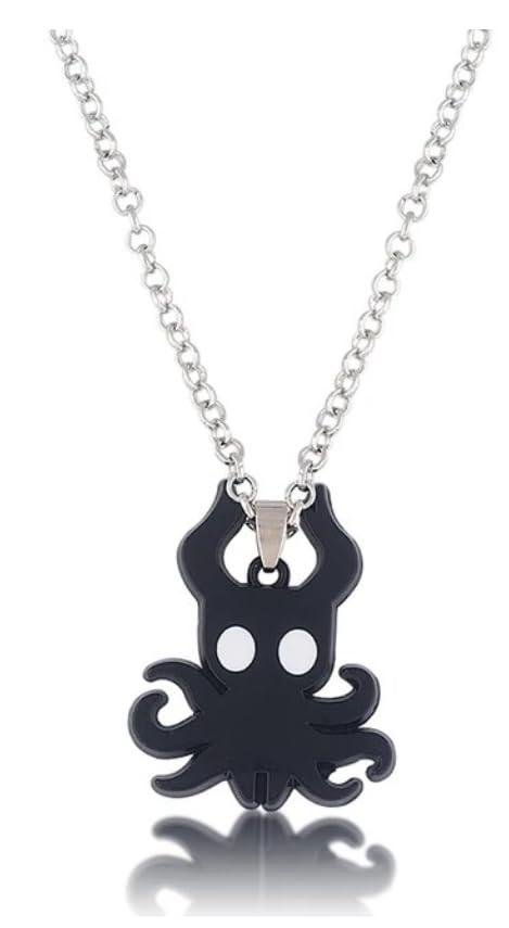 Strike3D Gioco Hollow Knight Shade Logo The Pale king Figure portachiavi collana gioielli (Collana)