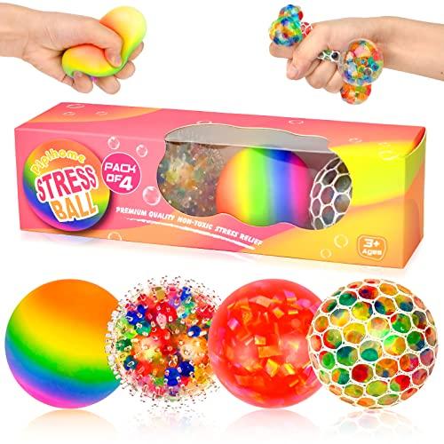 Pipihome 4 Pezzi Palline Antistress Bambini, Giocattoli da Decompressione Palline, Ideale per Bambini e Adulti con ADHD, Sollievo Dall'ansia