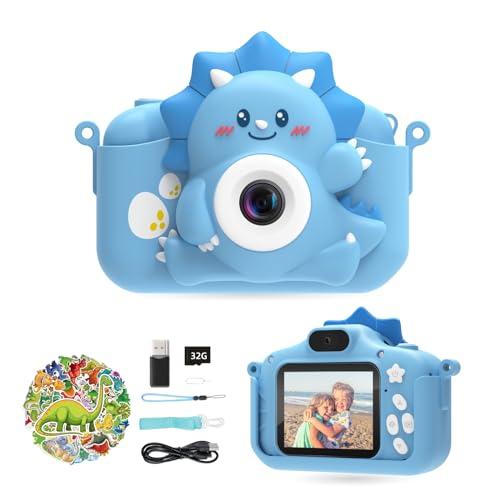 HiMont Fotocamera per bambini, 20 MP/1080 P Fotocamera digitale per bambini e videocamera selfie con scheda TF 32 G, fotocamera per bambini regalo di Natale& compleanno per ragazze ragazzi da 3 a 12
