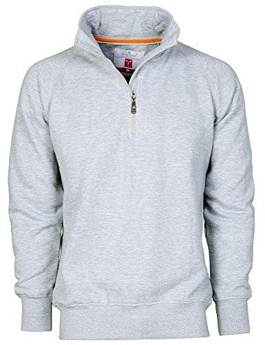 Felpa Da Lavoro Maglia Felpata Cotone Con Mezza Zip In Tinta Payper Miami +, Colore: Grigio Melange, Taglia: M