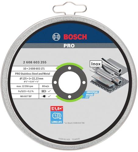 Bosch Professional 2608603255 - Può Contenere 10 Dischi Standard Inox: 125 x 1mm, Nero, 125 mm x 1 mm x 22.23 mm
